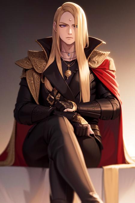 15531-2643120925-masterpiece, best quality, highres, 1boy zenos, red cape shoulder armor black coat  sitting, crossed legs.png